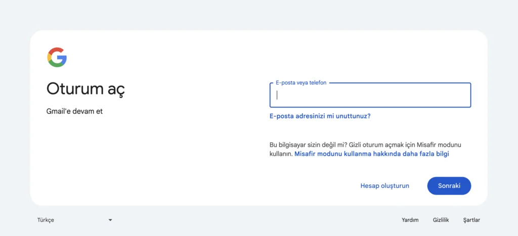 Gmail Giriş